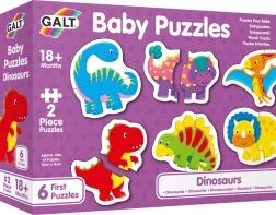 Otroški puzzle dinozavri 6×2 koščka GALT