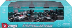 bburago formula 1 mercedes-amg f1 w15 1:43 – komplet 4 avtomobilčkov