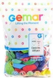 Klasični baloni 26 cm, mešanica barv, 100 kos