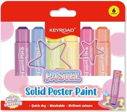 Trdne tempera barve KEYROAD v pastelnih odtenkih – 6 kosov