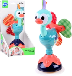 Čarobna pavja ropotuljica s priseskom za dojenčke