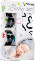 Bambusov set T-Tomi črna srca