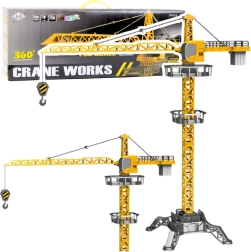 RC construction crane 1:36 with LED, 360° rotating, height 120 cm