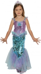 Otroški kostum morska deklica s krono 3–4 leta