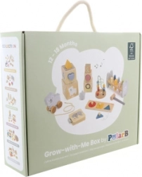Lesena izobraževalna set za malčke 12–18 mesecev PolarB Grow‑With‑Me Box