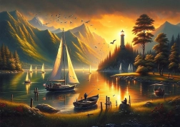 Sestavljanka Zlati bregovi 1000 koščkov