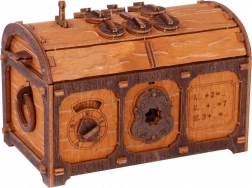 Escape Room Lesena Skrinja z Zakladom 3D puzzle