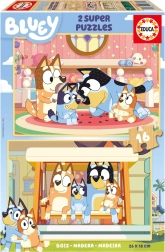Lesene sestavljanke Bluey 2x16 kosov od Educa