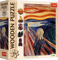 Lesene dvostranske puzzle TREFL – EDVARD MUNCH: Krik, 200 koščkov