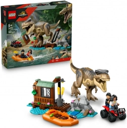 T-rex in pobeg po reki – LEGO Jurassic World komplet za otroke od 5 let