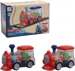 Lokomotiva z zobniki na baterije z lučko