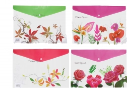 Mapa s pritiskačem Cvet 26x36 cm