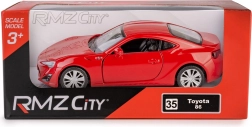 Kovinski model RMZ City Toyota 86 1:32 z odpirajočimi vrati in pull-back pogonom