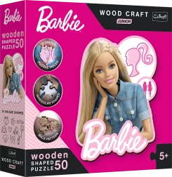 Lesene sestavljanke Barbie za otroke, 50 koščkov