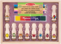 Melissa & Doug deluxe set lesenih žigov za otroke