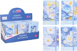 Črtast zvezek 9 × 14 cm cvetje mix