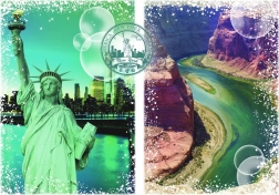 Sestavljanka Pot okoli sveta: Združene države Amerike 2000 koščkov