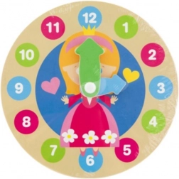 moja prva lesena ura princesa 14 cm