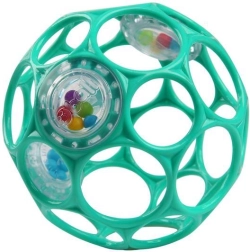 Oball ropotajoča žogica 10 cm, temno turkizna