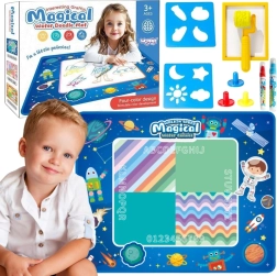 Woopie vodna risalna podloga XXL 100 × 80 cm – vesolje, modra