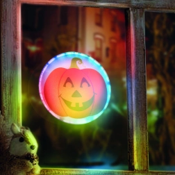 Halloweenska samolepilna LED-dekoracija v obliki buče RGB