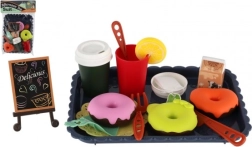otroški čajni in kuhinjski komplet s hrano na pladnju