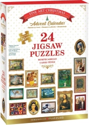 Adventni koledar puzzle EUROGRAPHICS Fine Art 24×50 koščkov