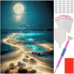 Diamantno slikanje Plaža – 40 × 30 cm MAALEO