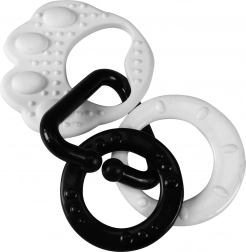 Grizalo v obliki medvedje tačke za dojenčke – črno-belo kontrastno