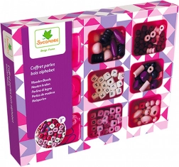 Komplet lesenih kroglic Abeceda