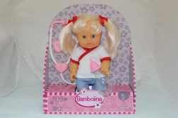 Punčka Nena 36 cm zdravnica s stetoskopom in stekleničko