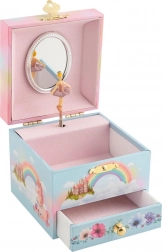 GOKI glasbena skrinjica za nakit Mavrični svet – melodija Labodje jezero