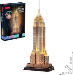 Svetleči 3D puzzle Empire State Building, nočna izdaja, 37 kosov