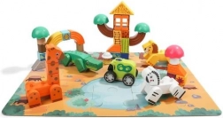 Lesene kocke in puzzle - Safari Top Bright