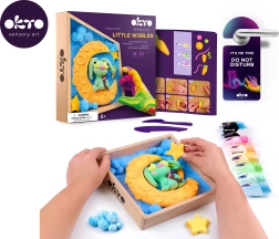 Okto modeliranje – mali svet v okvirčku Zajček na luni 21 × 21 cm