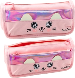 Šolska torbica z motivom mačke roza