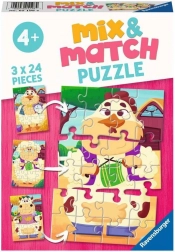 Ravensburger sestavljanka Mix & Match: moji prijatelji s kmetije 3×24 koščkov