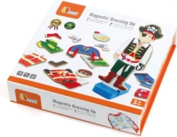 VIGA magnetna lesena oblačilna igra – deček, 8 likov