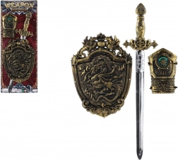 Viteški komplet za otroke z mečem, ščitnikom in ščitom