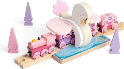 Leseni labodji tunel za železniško progo Bigjigs Rail