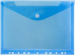 Mapa z gumbom A4 z euro luknjami Opaline modra (pakiranje 5 kos)