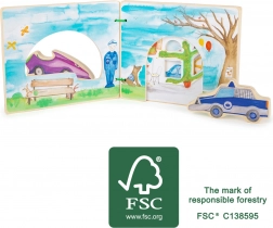 Lesena interaktivna knjižica Policija Small Foot