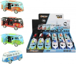 retro avtobus na vztrajnik s svetlobo in zvokom 12 cm