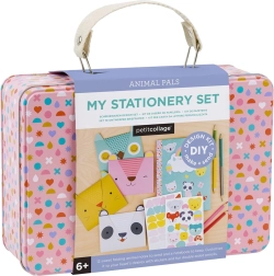 Petit Collage ustvarjalni kovček – pisemski komplet z živalicami