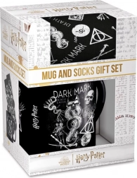 Harry Potter Dark Arts moški darilni set skodelica in nogavice
