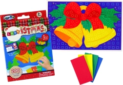 DIY pisana praznična mozaika zvonec