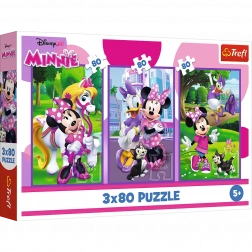 Sestavljanka 3x80 Minnie in prijatelji Disney Trefl