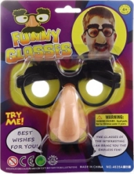 Karnevalna očala z nosom in brki