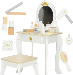 Lesena toaletna mizica za deklice Bella s priborom