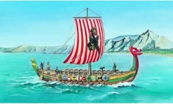 Vikinška ladja DRAKKAR – model 1:60